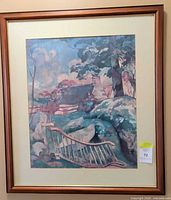 Full view of framed Gauguin print