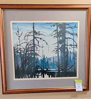 Front view of framed print showing artwork, mats and frame