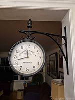 Front view of Grand Central Terminal double-sided clock mounted on wall bracket