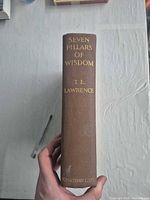 Spine view showing title, author, publisher