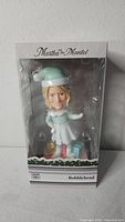 Front view of boxed Martha Stewart holiday bobblehead