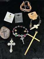 All items arranged to show variety of crosses and jewellery pieces