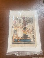 Front view of sealed papyrus painting