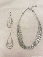 Necklace and earrings full view