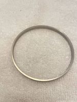 Full view of stainless steel silver slip-on bangle bracelet