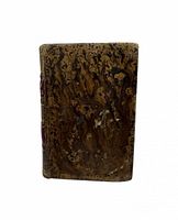 Front cover showing marbled leather boards