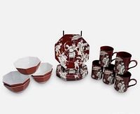 Full lot view: salad plates, bowls, mugs