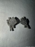 Front view showing rhinestone cluster design