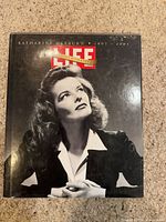 Front cover showing title and portrait of Katharine Hepburn