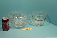 Crystal bowl, ice bucket and size reference can