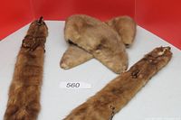 All three fur collar pieces arranged