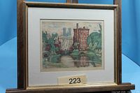 Front view of framed print with mat and frame