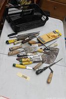 Full lot on table showing all tools and baskets
