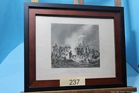 Full view of framed print with lot number visible