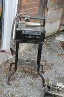 Full view of Model 10 Dictaphone on cast-iron stand