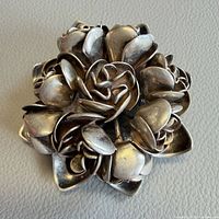 Front view showing layered sterling petals