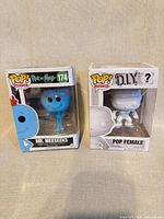 Front view of both boxed figures