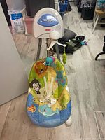 Full view of Fisher-Price baby swing assembled