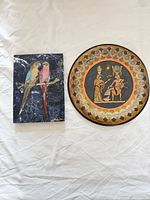 Front of both wall hangings showing designs
