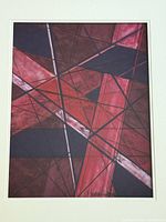 Full view of framed pastel artwork