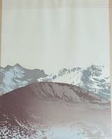 Entire screen print showing mountain landscape design