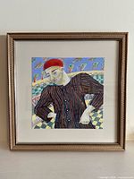 Full view of framed artwork