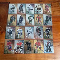 All 20 autographed Be A Player cards laid out