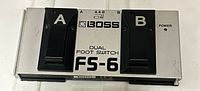 Top view of Boss FS-6 showing dual foot pads labeled A and B and branding
