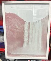 Full view of framed waterfall picture