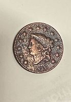 Obverse of 1831 large cent showing Liberty head and date