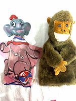 Front view of both puppets