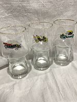 Front view of all three automobile graphic glasses