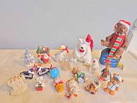 Group shot of all 18 assorted ornaments