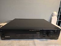 Front view of Sony SLV-750HF VCR closed