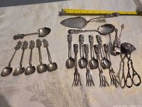 Full lot layout with measuring tape showing all utensils