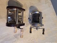 Two reels side by side on table