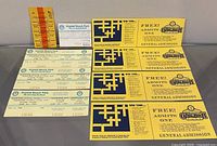 Group view of all ticket stubs laid out