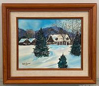 Full view of framed painting