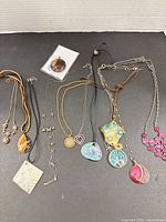 Group shot of all necklaces and pendant