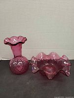 vase and bowl side by side showing color and form