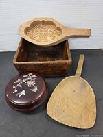 Group shot of all four wood items