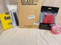 Group shot of all five sealed items