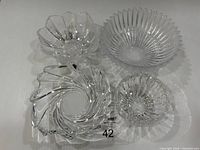 Group shot of all four clear bowls