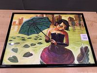 Front view of framed print showing artwork details