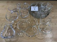 All glass pieces laid out showing variety and counts