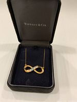 Necklace in Tiffany & Co. box, pendant close-up