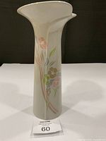 Front view of Yamaji porcelain floral vase