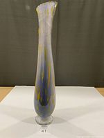 Full view of vase front showing color pattern and foot