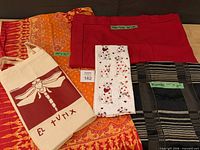 Group view of all five items laid out