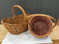 Both wicker baskets side by side